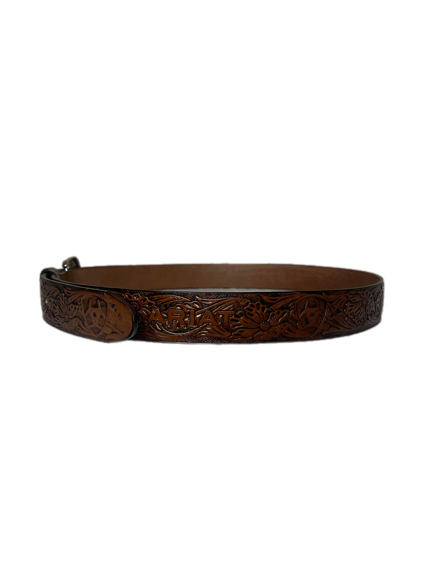 Dark Brown Leather Textured Belt