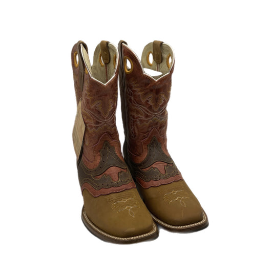 Women Pink Textured Brown Boots