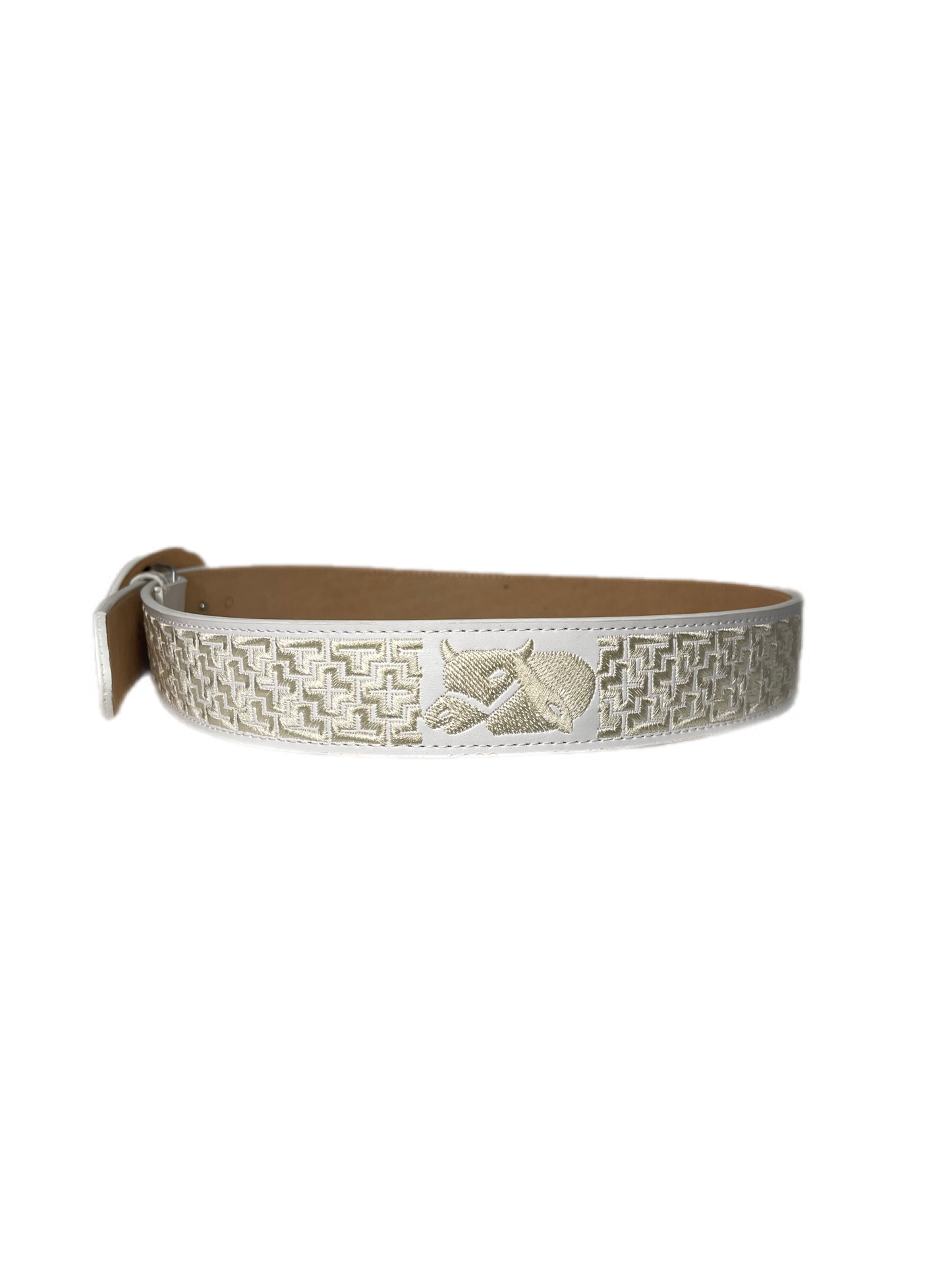 White Cow Leather Belt