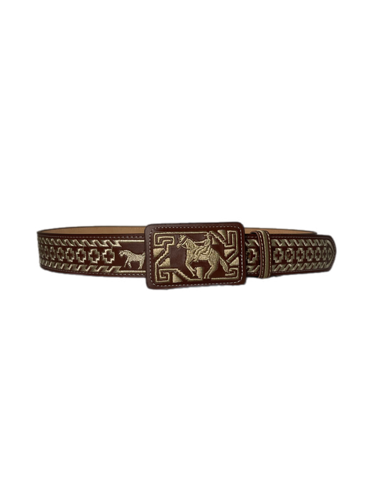 Stylish Textured Horse Leather Belt