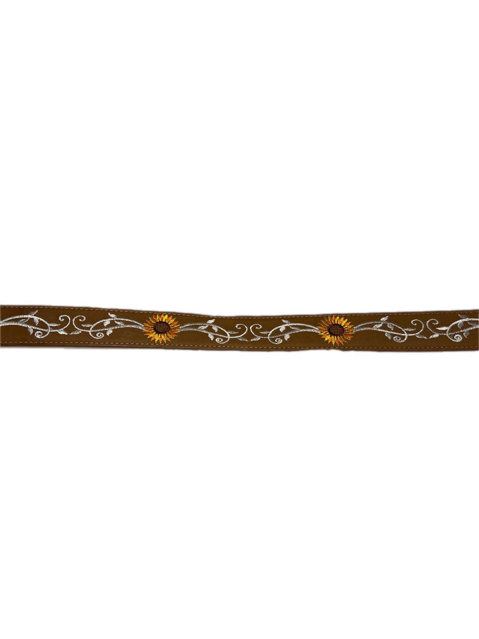 Brown Leather Sunflower Belt - Frontera Western Wear